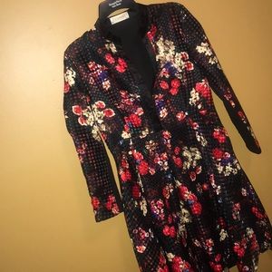 Red Roses Flared Dress